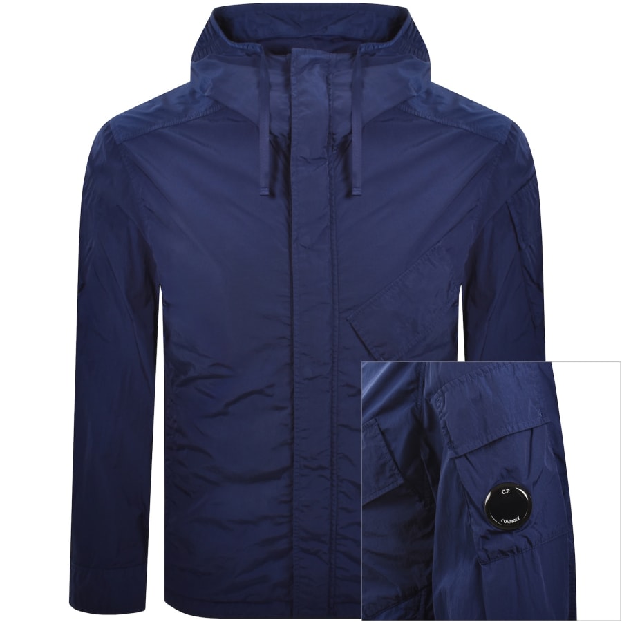 CP Company Chrome-R Zip Overshirt Blue | Mainline Menswear gb